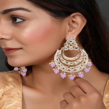 Pink pearl earrings 1