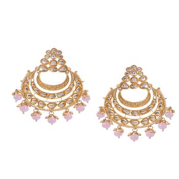 Pink pearl earrings 3