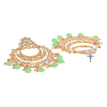 Green pearl earrings 2