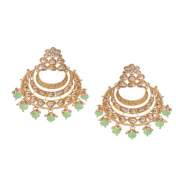 Green pearl earrings 3