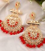 Red pearl earrings
