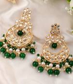 Green pearl earrings