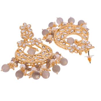 Grey pearl earrings 2