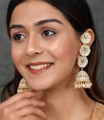 White pearl earrings