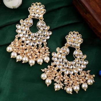 White pearl earrings 4
