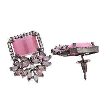 Pink zircon   earrings 4