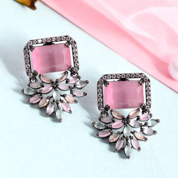 Pink zircon   earrings 5