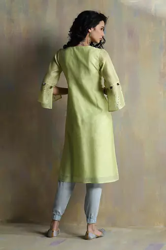 Lime Yellow, Cool Blue And Aqua Green Kurta Sets