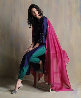 Sapphire Blue, Emerald Green And Bright Pink Kurta Sets 1