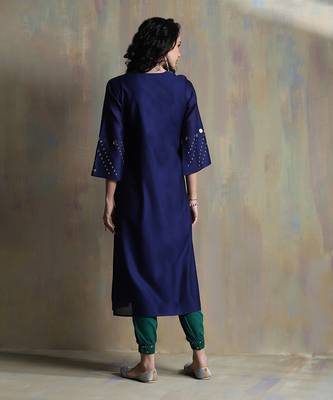 Sapphire Blue, Emerald Green And Bright Pink Kurta Sets 2