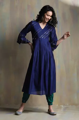Sapphire Blue, Emerald Green And Bright Pink Kurta Sets