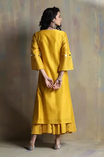 Sunflower Yellow ,White Kurta Sets