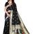 Black woven banarasi silk saree with blouse