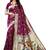 Purple woven banarasi silk saree with blouse