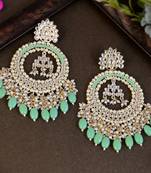 Green pearl earrings