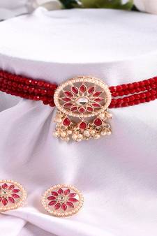 Red necklace-sets