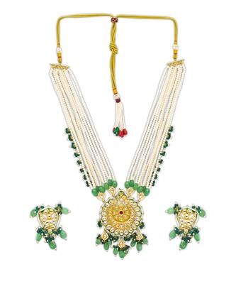 Brass neclace set with earrings 2