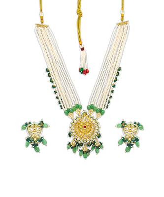 Brass neclace set with earrings 3