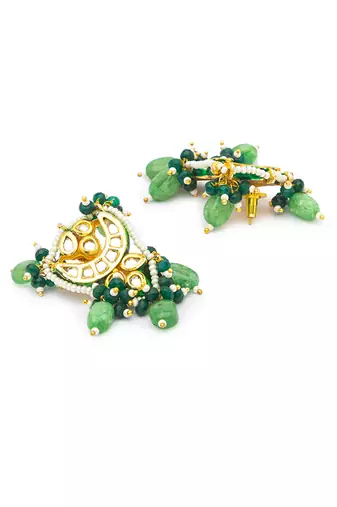 Brass neclace set with earrings