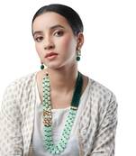 Gold polish necklace Set with Earrings