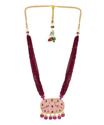 Red Necklace Set with Earrings 3