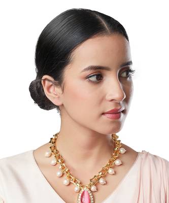 Multicolor gold polished Necklace 1