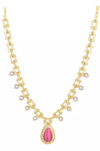 Multicolor gold polished Necklace