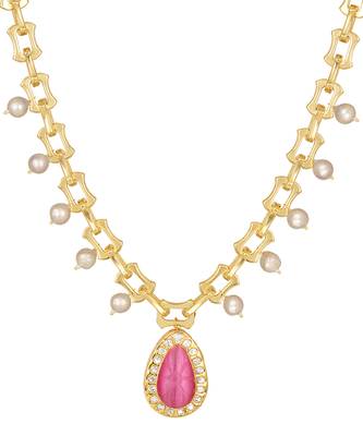 Multicolor gold polished Necklace 3