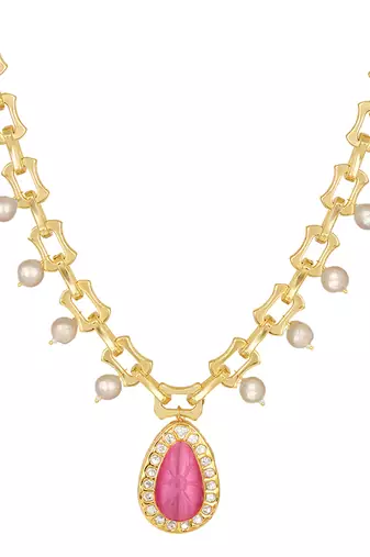 Multicolor gold polished Necklace