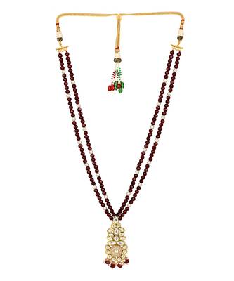 Kundan polki multicolor Necklace Set with Earrings 3