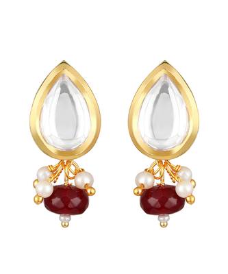 Kundan polki multicolor Necklace Set with Earrings 4