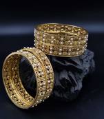 Stylish White Color Gold Plated Charm Crystal Bracelet Bangle Jewellery for Girls and Women  BG_G21_W_185