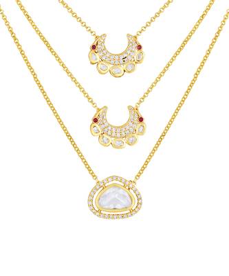 Gold polished brasss Necklace 3