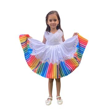 Aglare Beatiful Pencil Designed Frock Stitched,with can can inside. 1