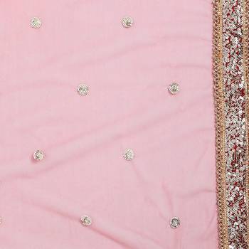  Maroon Zari Thread And Sequins Embroidered Silk Indian Wedding Lehenga Dress 7