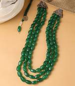 Green Beaded Necklace For Men