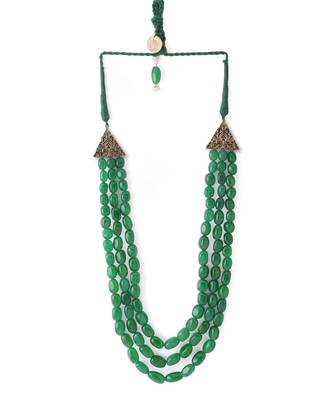 Green Beaded Necklace For Men 2
