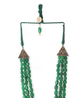 Green Beaded Necklace For Men 3