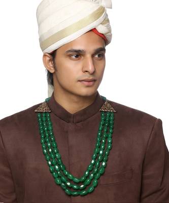 Green Beaded Necklace For Men 5