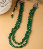 Green Beaded Necklace For Men