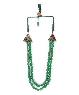 Green Beaded Necklace For Men 2