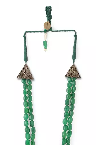 Green Beaded Necklace For Men