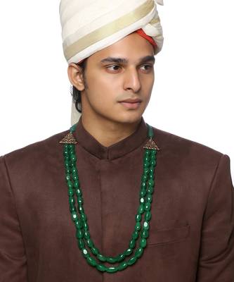 Green Beaded Necklace For Men 5