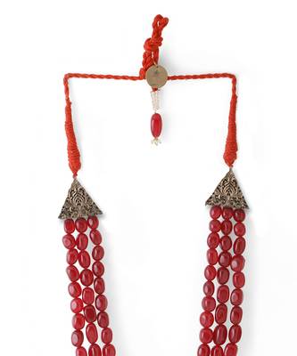 Red Beaded Necklace For Men 3