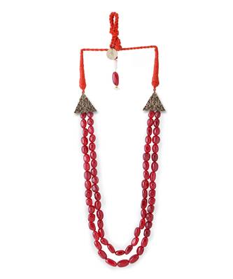 Red Beaded Necklace For Men 2