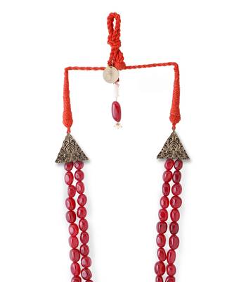 Red Beaded Necklace For Men 3