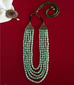 Green Beaded Necklace For Men