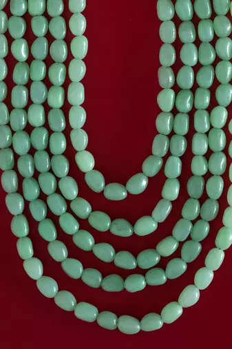 Green Beaded Necklace For Men
