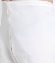 Men White Cotton Solid Pathani and Salwar Set