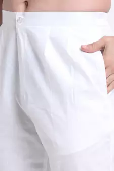 Men Mustard Cotton Sequence Kurta and Trouser Set